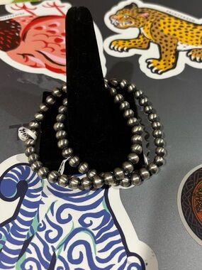 Sterling Silver Native American Pearl Bracelets 6mm